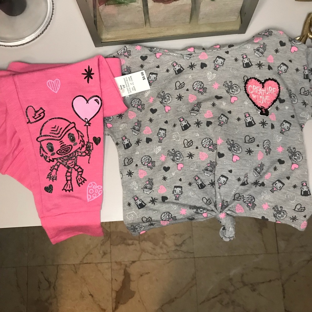Girl toddler shirt and leggings set